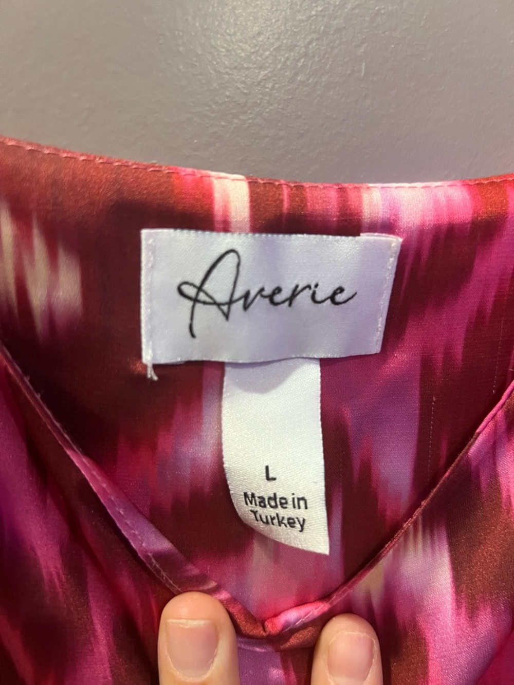 Averie Linda Night Dress Satin Slip Dress Pink-Magenta Leopard Print L - Picture 3 of 8